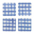 Ecology Ripe Set Of 4 Coasters Blue Gingham Placemats & Coasters The Cooks Kitchen 