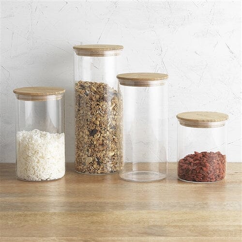 Pantry Set Of 4 Round Canisters Glassware Storage The Cooks Kitchen 