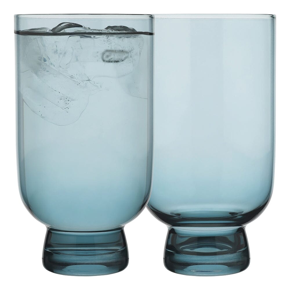 Ecology Arlo Set Of 4 Hi Ball Tumblers 475ml Indigo Glassware The Cooks Kitchen 