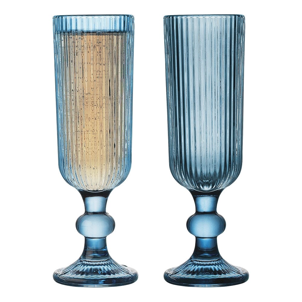 Porto Brittany Set Of 4 Flutes 140ml Bleu Glassware The Cooks Kitchen 