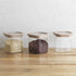 Ecology Store Set Of 3 Square Canisters - Almond