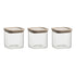 Ecology Store Set Of 3 Square Canisters - Almond