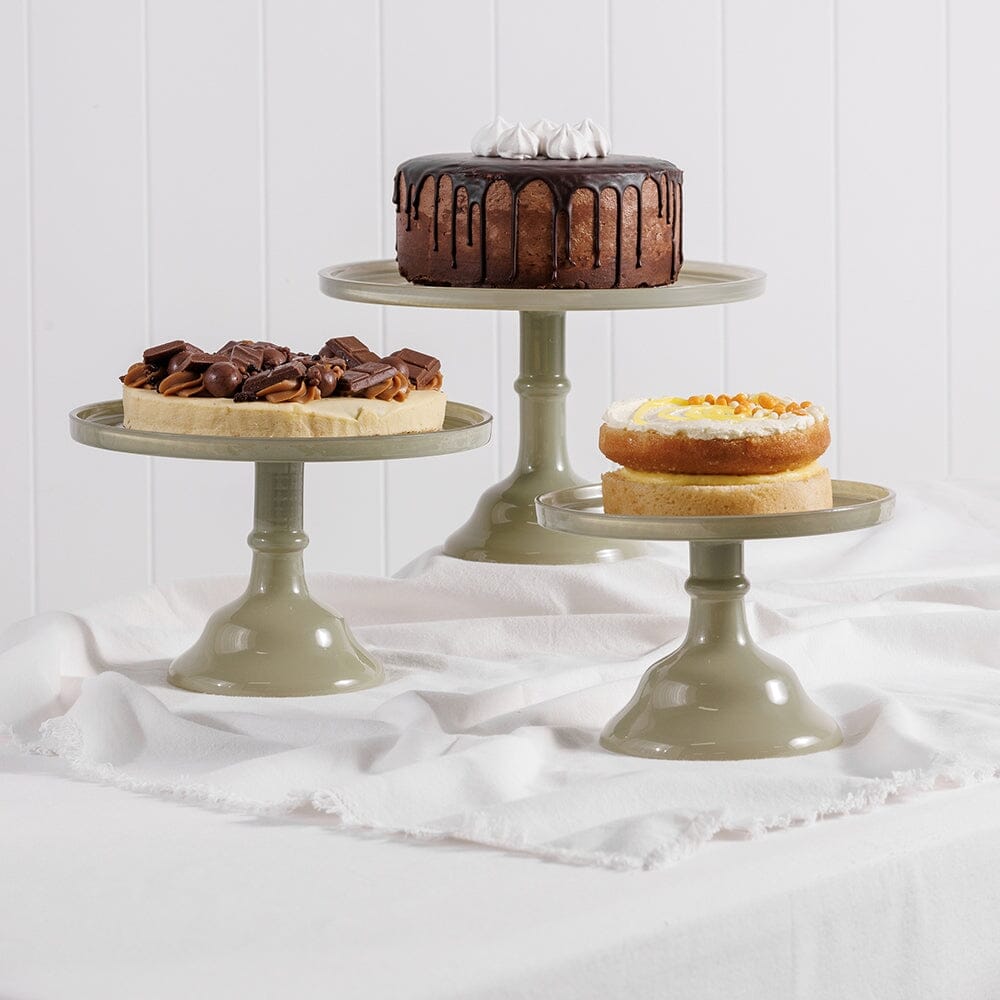 Torte Cake Stand 29x18cm Sage Cake Plates & Stands The Cooks Kitchen 