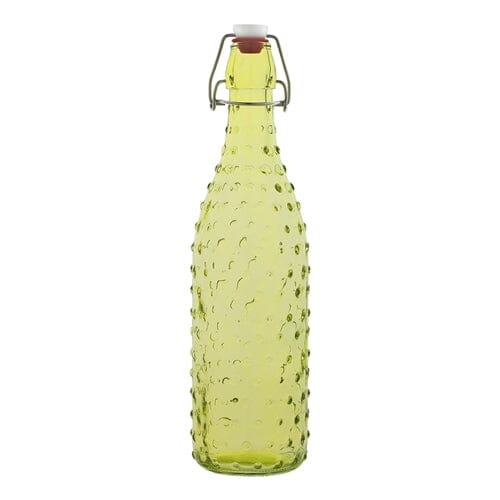 Pop Bottle - 900ml Dot Lime Glassware The Cooks Kitchen 