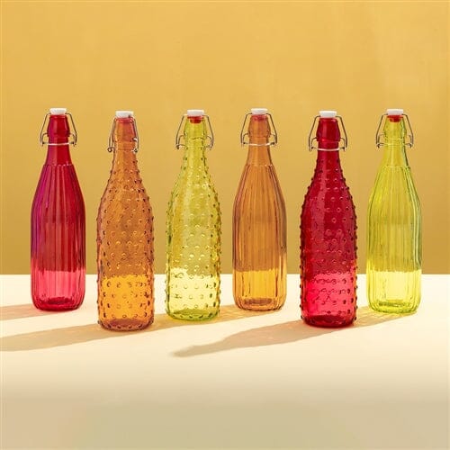 Pop Bottle - 900ml Dot Lime Glassware The Cooks Kitchen 