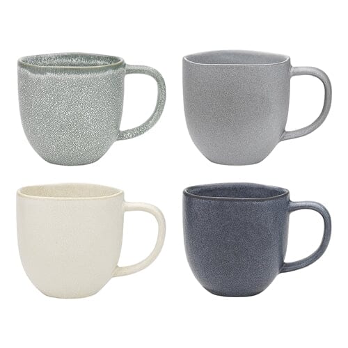 Ecology Dwell Linen/denim Mugs 300ml - Set Of 4 Mugs - Cups & Saucers The Cooks Kitchen 
