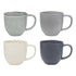 Ecology Dwell Linen/denim Mugs 300ml - Set Of 4 Mugs - Cups & Saucers The Cooks Kitchen 