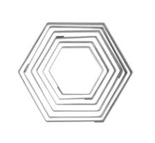 Cutter Set Hexagon Tin 6pc 45-95mm