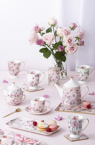 Ashdene Raspberry Rose 6pk Coasters