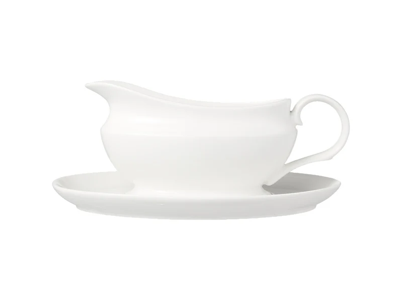 Maxwell & Williams White Basics Gravy Boat & Saucer 550ml