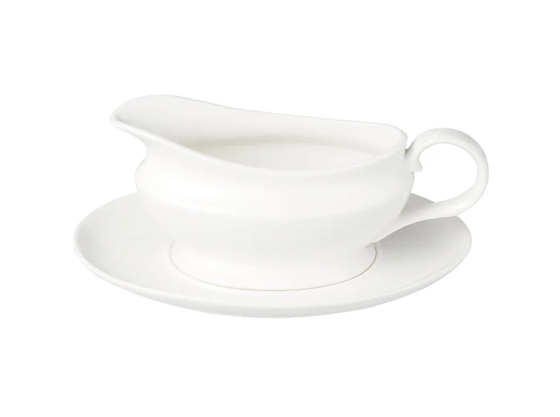 Maxwell & Williams White Basics Gravy Boat & Saucer 550ml