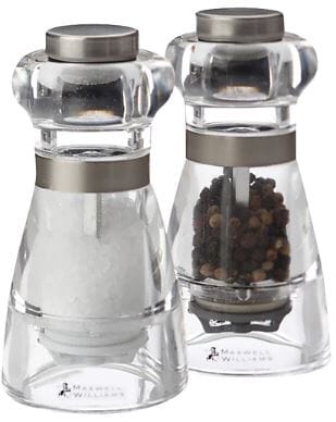 Maxwell & Williams Dynasty Acrylic Salt & Pepper Mill Set 11cm Salt & Pepper Mills The Cooks Kitchen 