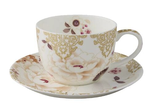 Maxwell & Williams Kimono Cup & Saucer 300ml - White Mugs - Cups & Saucers The Cooks Kitchen 