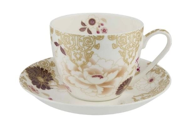 Maxwell & Williams Kimono Breakfast Cup & Saucer 480ml - White Mugs - Cups & Saucers The Cooks Kitchen 