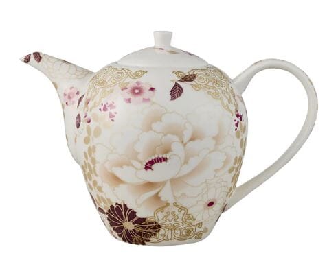 Maxwell & Williams Kimono Teapot 1.1l - White Ceramic Teapots The Cooks Kitchen 
