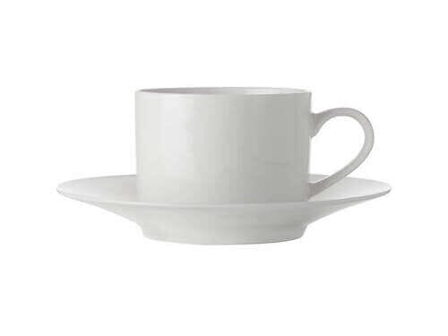Maxwell & Williams White Basics Straight Cup & Saucer 250ml Mugs - Cups & Saucers The Cooks Kitchen Mandurah 