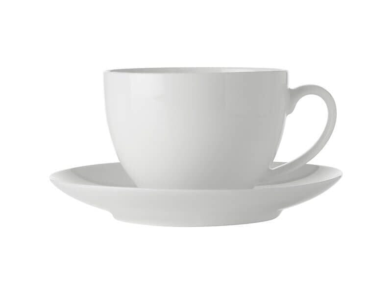 Maxwell & Williams White Basics Cup & Saucer 280ml Mugs - Cups & Saucers The Cooks Kitchen Mandurah 