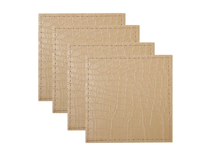 Maxwell & Williams Table Accents Leather Look Alligator Coaster 10x10cm Set Of 4 Tan Placemats & Coasters The Cooks Kitchen 