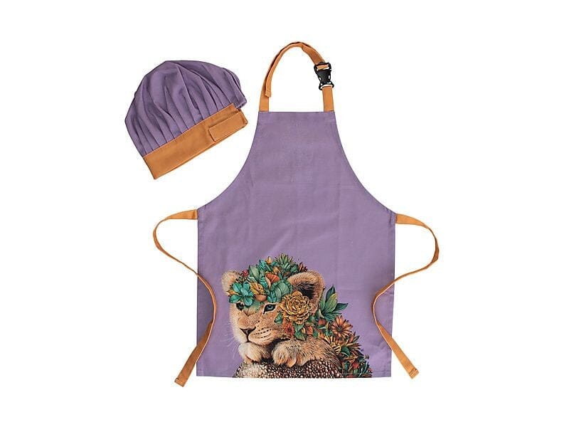 Maxwell & Williams Marini Ferlazzo Wild Planet Kids Apron & Hat Set Lion Aprons, Mitts & Gloves The Cooks Kitchen Mandurah 