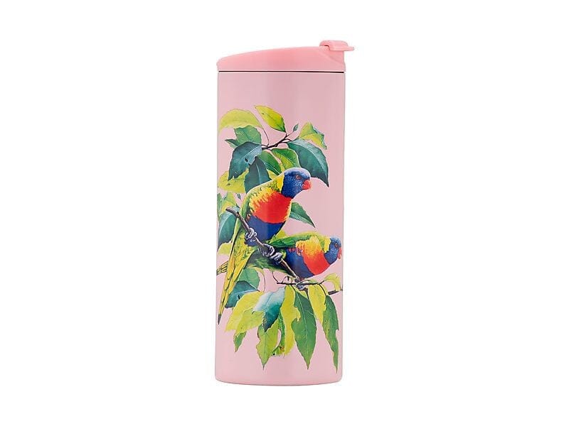 Maxwell & Williams Katherine Castle Bird Talk Double Wall Insulated Cup 350ml Rainbow Lorikeets Insulated Bottles and Flasks The Cooks Kitchen Mandurah 
