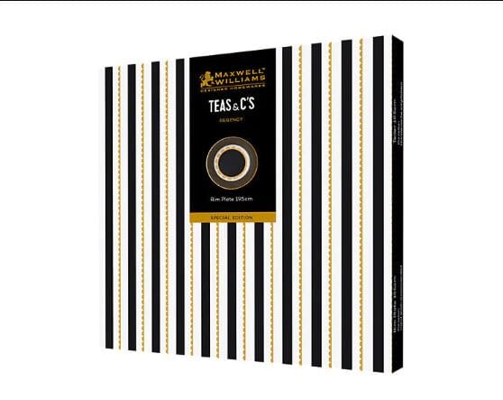 Maxwell & Williams Teas & C's - Regency Rim Plate 19.5cm - Black Loose Dinnerware The Cooks Kitchen 