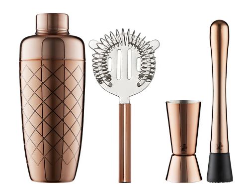 Maxwell & Williams Cocktail & Co Lafayette 4pc Cocktail Set Rose Gold