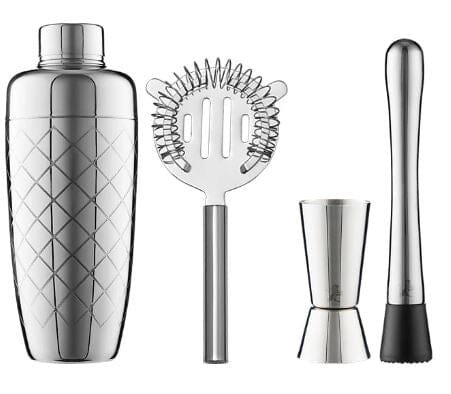 Maxwell & Williams Lafayette 4pc Cocktail Set Silver Cocktail Hour The Cooks Kitchen 