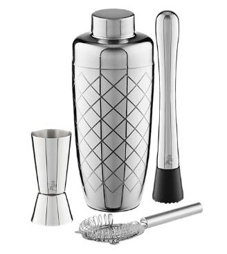 Maxwell & Williams Lafayette 4pc Cocktail Set Silver