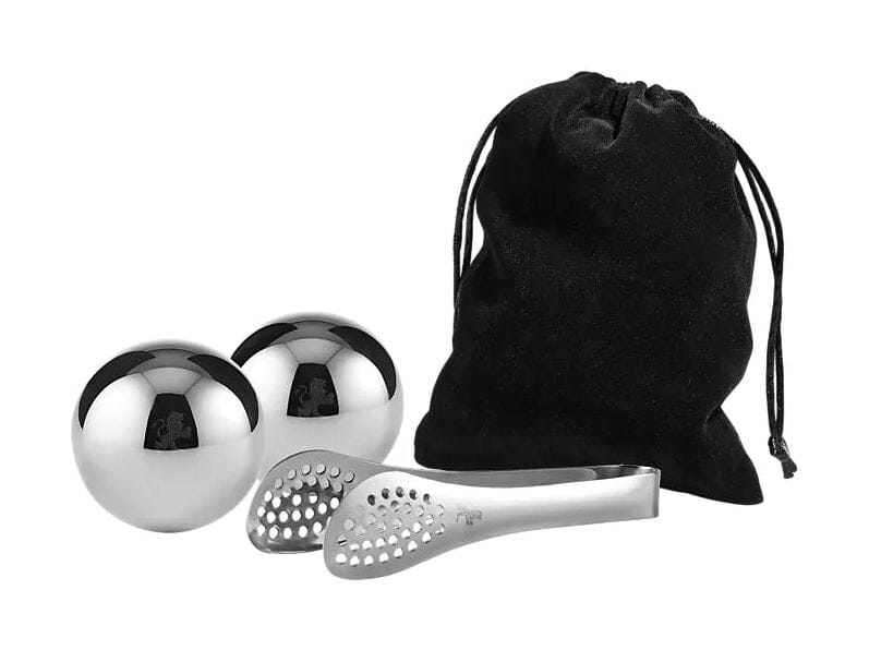 Maxwell & Williams Cocktail & Co Reuseable Ice Ball Set S/2 W/ Tongs Barware Accessories The Cooks Kitchen 