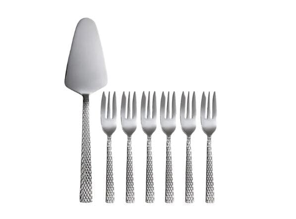 Maxwell & Williams Diamonds Cake Server & Fork Set 7pc Gift Boxed Cutlery Sets The Cooks Kitchen 