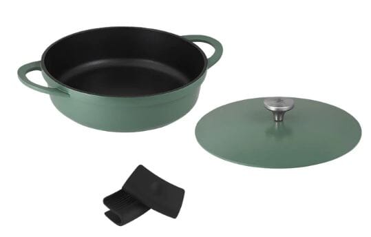 Maxwell & Williams Agile - Non-stick Shallow Casserole 28cm/4l - Sage Casseroles The Cooks Kitchen 