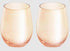 Maxwell & Williams Glamour - Stemless Wine Glasses 540ml Set Of 2 - Coral Wine The Cooks Kitchen 