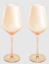 Maxwell & Williams Glamour - Wine Glasses 480ml Set Of 2 - Coral