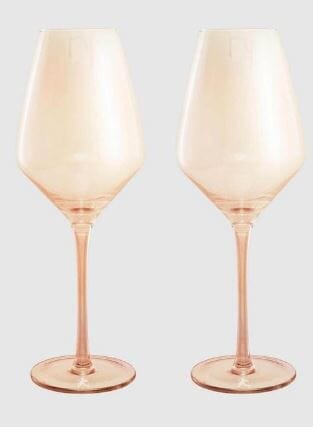 Maxwell & Williams Glamour - Wine Glasses 480ml Set Of 2 - Coral Wine The Cooks Kitchen 