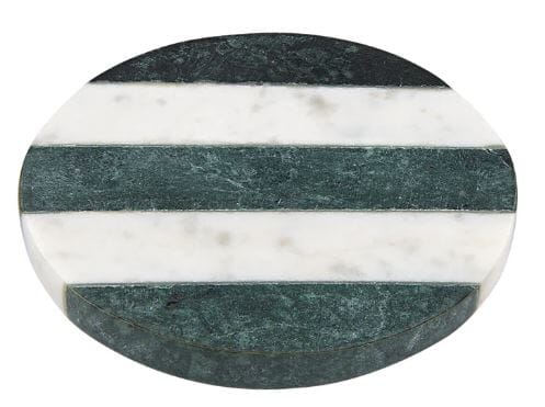 Maxwell & Williams Coaster Collective Round Marble 10cm Coaster Charcoal Stripe Coasters The Cooks Kitchen 