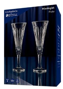 Maxwell & Williams Cocktail & Co. Mixology Champagne Flutes 180ml Set Of 2 - Karat Glassware The Cooks Kitchen 