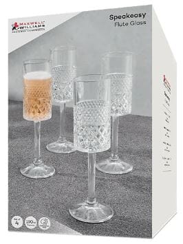 Maxwell & Williams Speakeasy Champagne Flute - 190ml Set Of 4 Glassware The Cooks Kitchen 