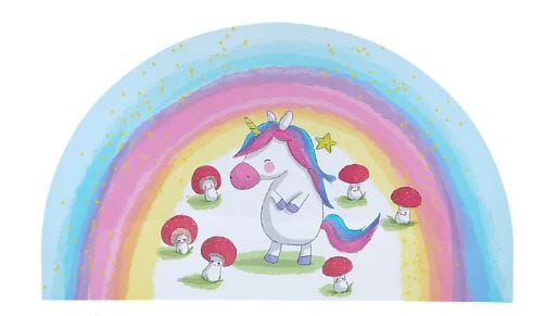 Maxwell & Williams Jedda Robaard Magical Tales - Semi Circle Placemat 28x47.5cm - Unicorn Placemats The Cooks Kitchen 