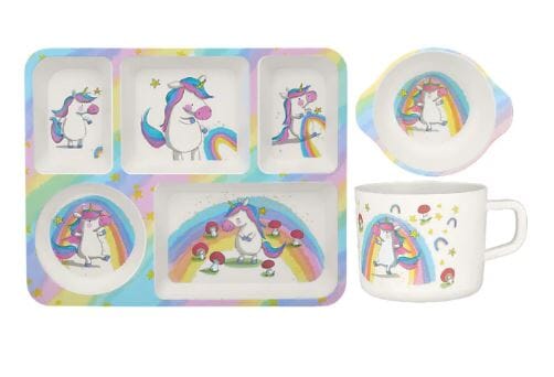 Maxwell & Williams Jedda Robaard Magical Tales - Melamine 3 Pc Dinner Set - Unicorn Children's Dinnerware The Cooks Kitchen 