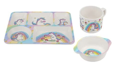 Maxwell & Williams Jedda Robaard Magical Tales - Melamine 3 Pc Dinner Set - Unicorn Children's Dinnerware The Cooks Kitchen 