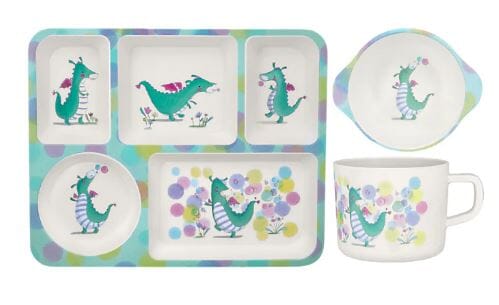 Maxwell & Williams Jedda Robaard Magical Tales - Melamine 3pc Dinner Set - Dragon Children's Dinnerware The Cooks Kitchen 