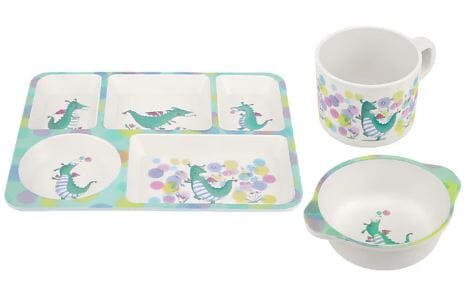 Maxwell & Williams Jedda Robaard Magical Tales - Melamine 3pc Dinner Set - Dragon Children's Dinnerware The Cooks Kitchen 
