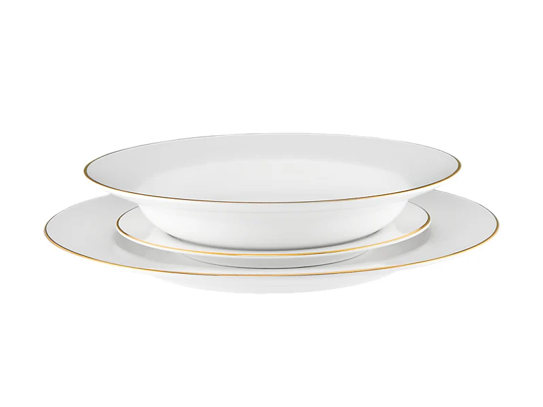 Maxwell & Williams White Gold Rim Dinner Set 12pc