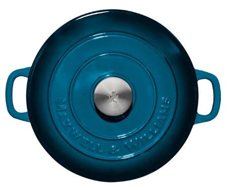 Maxwell & Williams Cast Iron Round Casserole 24cm/3.3l - Midnight Blue