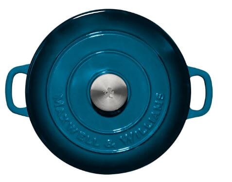 Maxwell & Williams Cast Iron Round Casserole 26cm/4l - Midnight Blue Cast Iron The Cooks Kitchen 