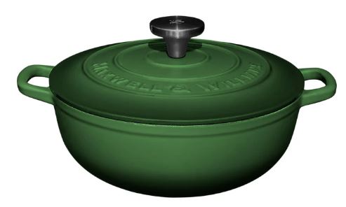 Maxwell & Williams Cast Iron Round Casserole 26cm/4l - English Racing Green