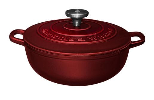 Maxwell & Williams Cast Iron Round Casserole 26cm/4l - Merlot Cast Iron The Cooks Kitchen 