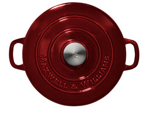 Maxwell & Williams Cast Iron Round Casserole 26cm/4l - Merlot