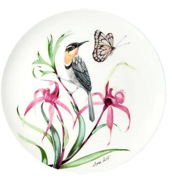 Maxwell & Williams Eloise Short Lyric Coupe Plate 20cm - Spine Bill Honeyeater Loose Dinnerware The Cooks Kitchen 