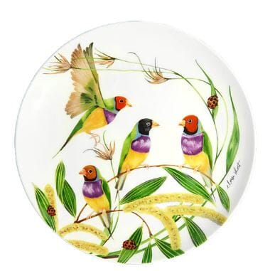 Maxwell & Williams Eloise Short Lyric Coupe Plate 20cm - Gouldian Finch Loose Dinnerware The Cooks Kitchen 